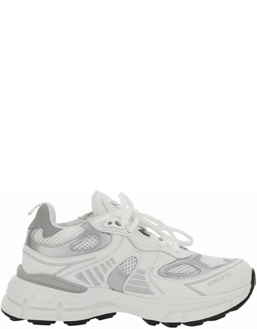 Axel Arigato marathon Ghost Runner White Low Top Sneakers With Reflectivce Details In Leather Blend Woman