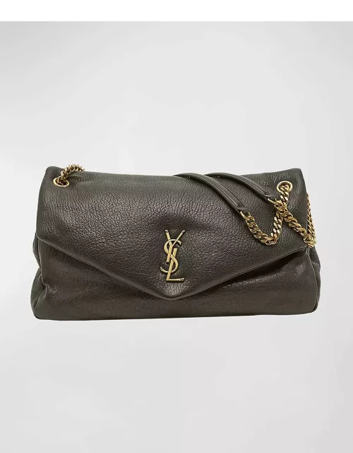 Calypso Large YSL Shoulder Bag in Leather