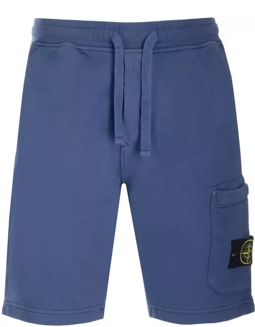 Stone Island Blue Bermuda Shorts With Cargo Pocket