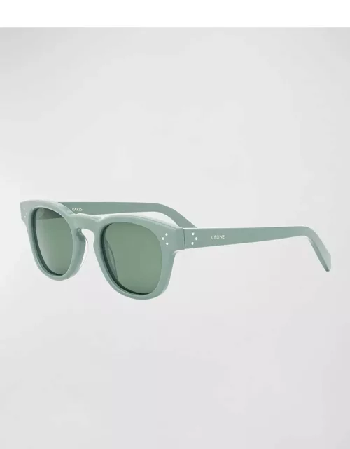 Men's Acetate Round Sunglasse