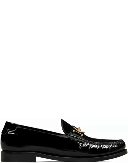 Saint Laurent Le Loafer Penny Slippers In Black Patent Leather Woman