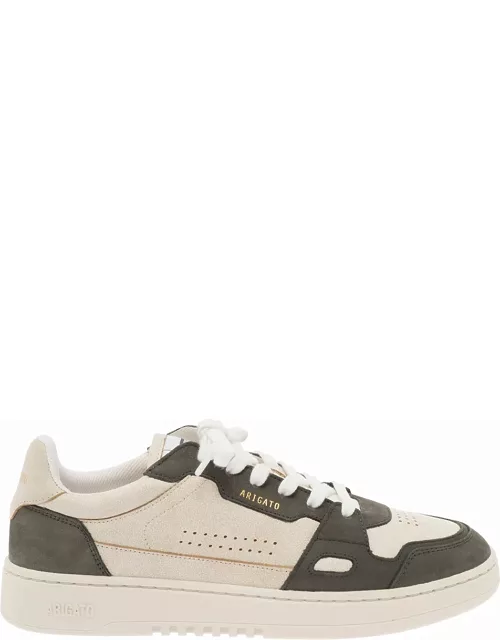 Axel Arigato dice Lo Green And White Two-tone Sneakers In Calf Leather Man