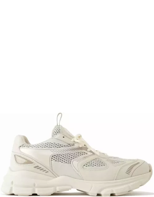 Axel Arigato marathon Runner White Low Top Sneakers With Reflective Details In Leather Blend Woman