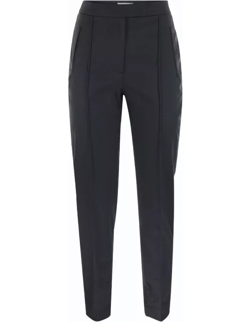 PT Torino Frida - Cotton And Silk Trousers With Pleat