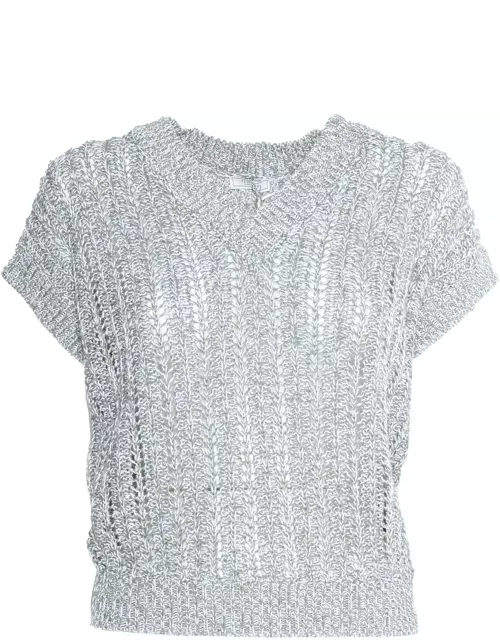 Peserico Silver Tricot Sweater