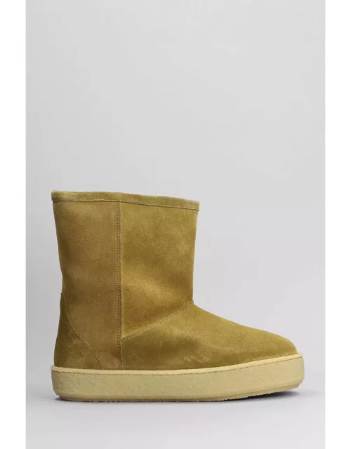 Isabel Marant Frieze Ankle Boots In Taupe Suede