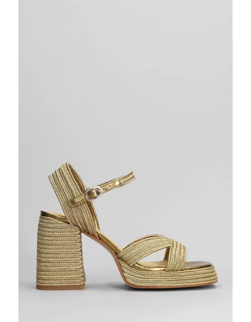 Castañer Valle-142 Sandals In Gold Leather