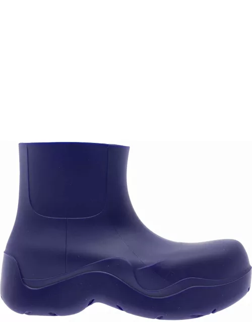 Bottega Veneta puddle Blue Boots With Chunky Platform And Matte Finish In Rubber Woman