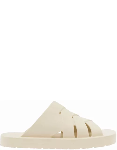 Bottega Veneta Ivory-coloured Rubber Slide