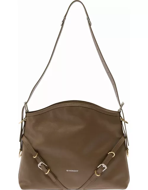 Givenchy Taupe Leather Medium voyou Shoulder Bag
