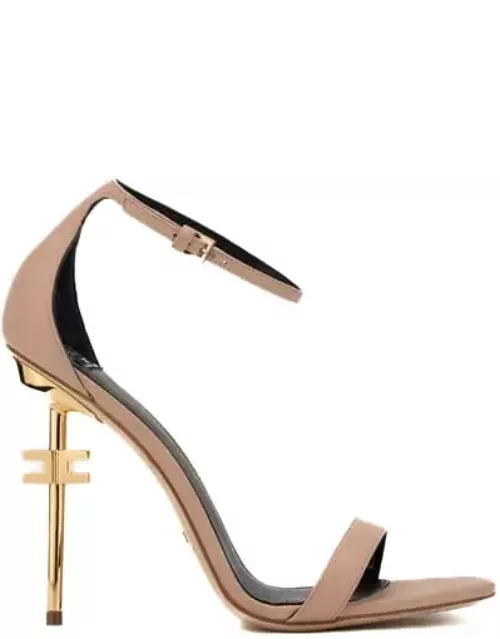 Elisabetta Franchi Womens Sandals In Leather And Logo Hee