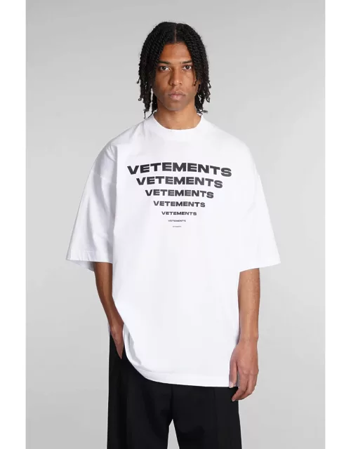VETEMENTS T-shirt In White Cotton