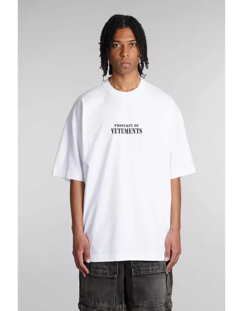 VETEMENTS T-shirt In White Cotton