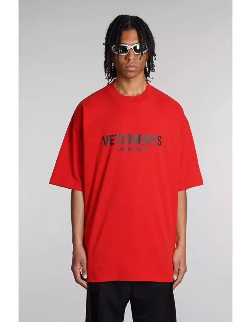 VETEMENTS T-shirt In Red Cotton