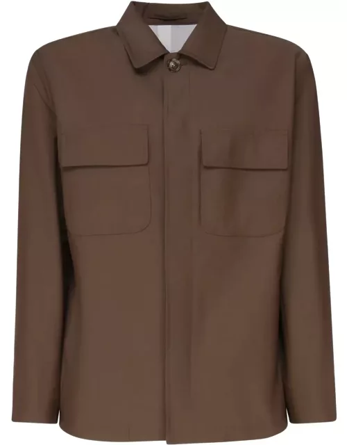Lardini Shirt Jacket With Wide Collar