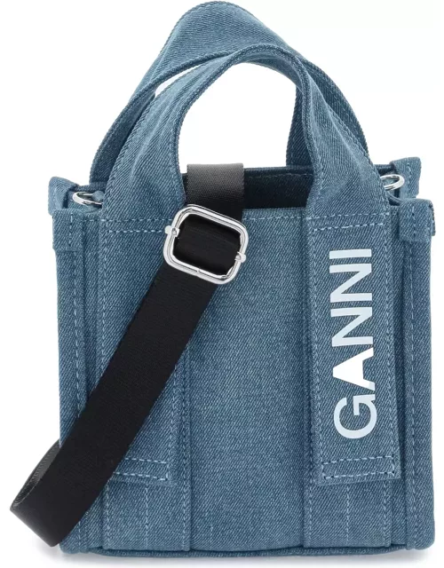 Ganni Denim Tech Mini Tote Bag
