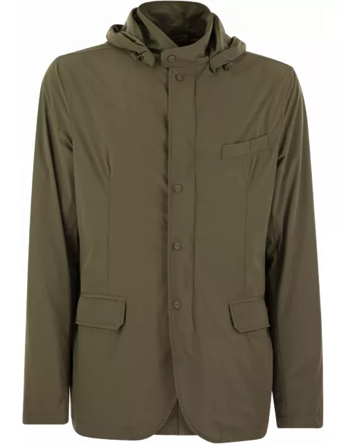 Herno Technical Fabric Jacket With Hood