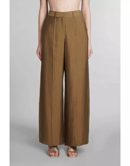Cult Gaia Janine Pants In Brown Wool And Polyester