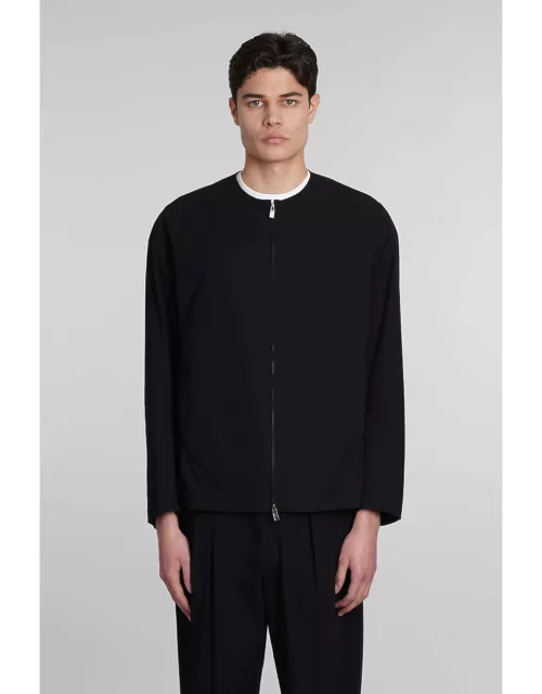 Attachment Casual Jacket In Black Cotton