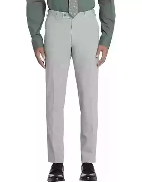 Egara Skinny Fit Plaid Men's Suit Separates Pants Gray Plaid