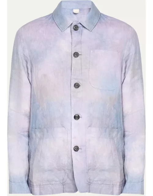 Men's Tempesta Linen Tie-Dye Shirt Jacket