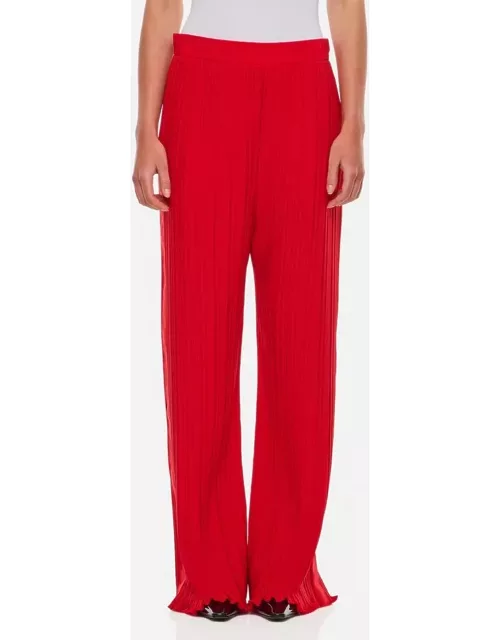 Lanvin Pleated Pants Red