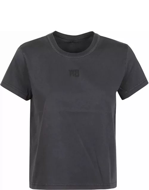T by Alexander Wang Puff Logo Bound Neck Essential Shrunk T-shirt