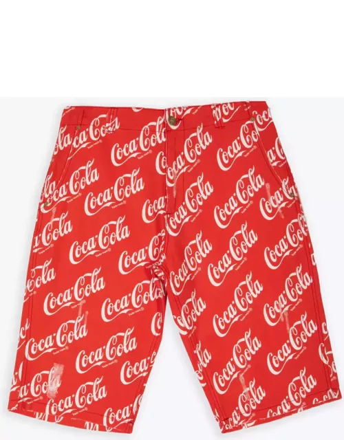 ERL Unisex Printed Canvas Shorts Woven Red canvas Coca Cola baggy shorts - Unisex Printed Canvas Short Woven