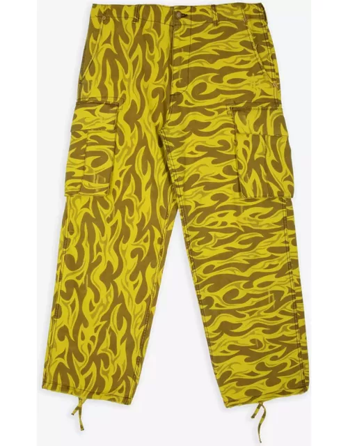 ERL Unisex Printed Cargo Pants Woven Yellow canvas printed cargo pant - Unisex Printed Cargo Pants Woven
