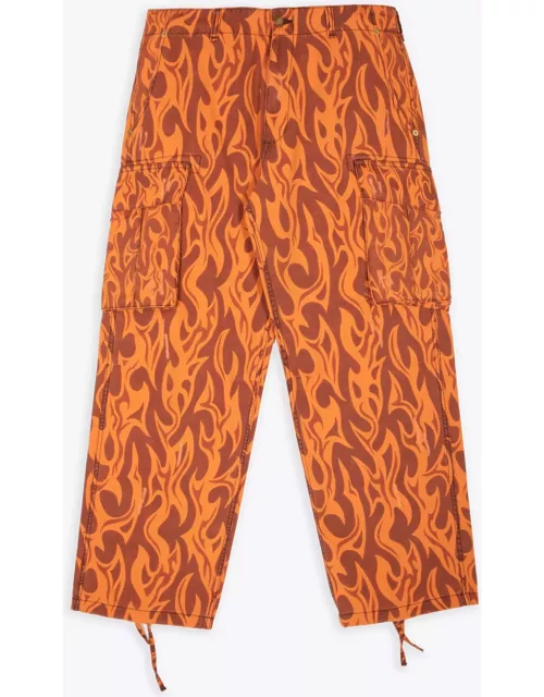 ERL Unisex Printed Cargo Pants Woven Orange canvas printed cargo pant - Unisex Printed Cargo Pants Woven