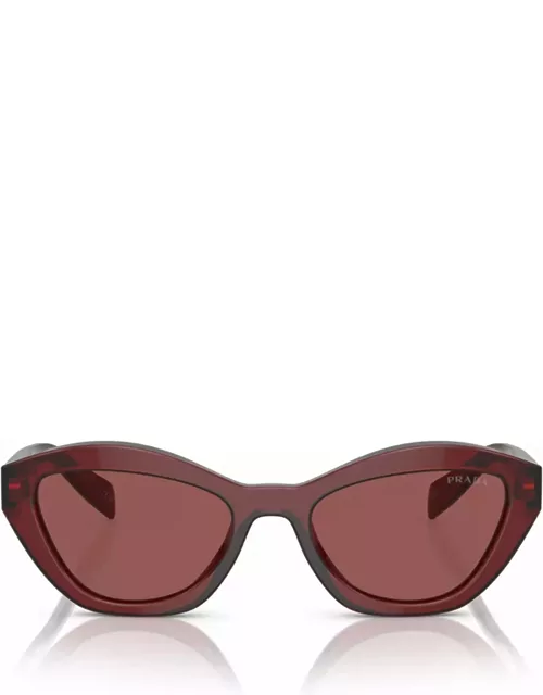 Prada Eyewear Pr A02s Red Transparent Sunglasse