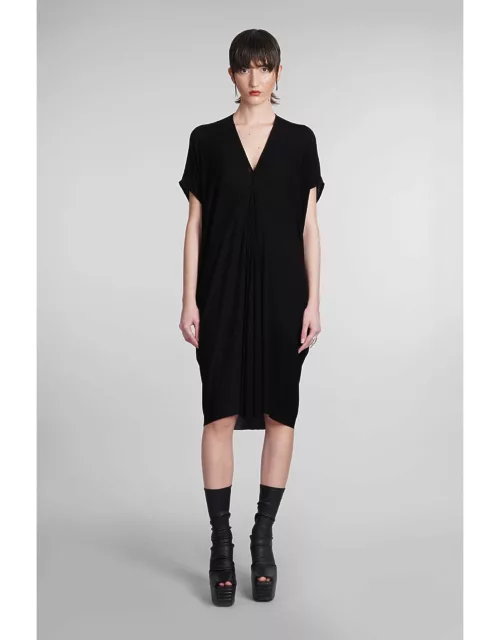 Rick Owens Tommykite V Dress Dress In Black Polyamide Polyester
