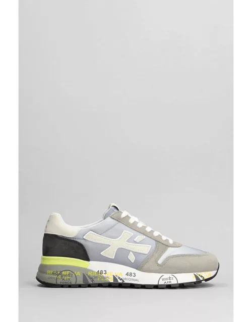 Premiata Mick Sneakers In Grey Suede And Fabric
