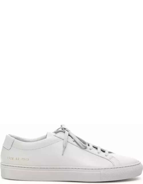 Common Projects Achilles Low Sneakers In Grey Leather