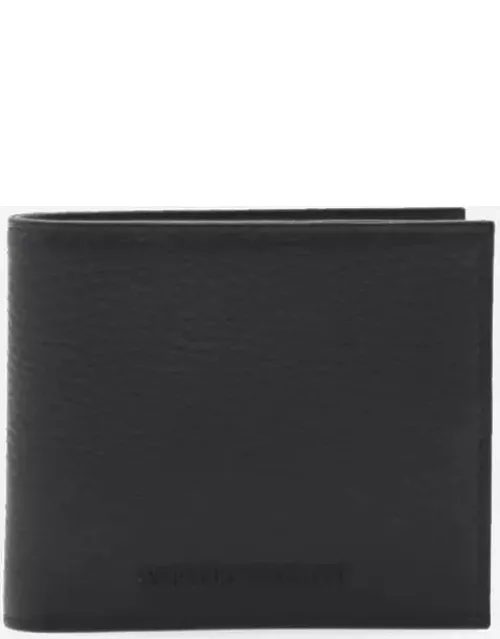 Emporio Armani Leather Wallet With Tone-on-tone Logo Application