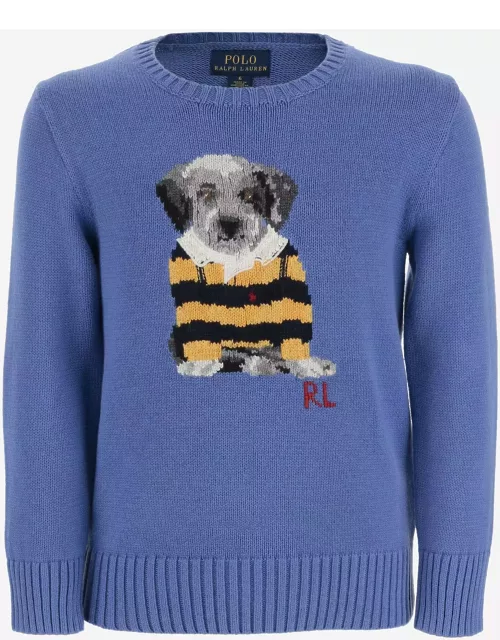 Polo Ralph Lauren Cotton Sweater With Little Dog