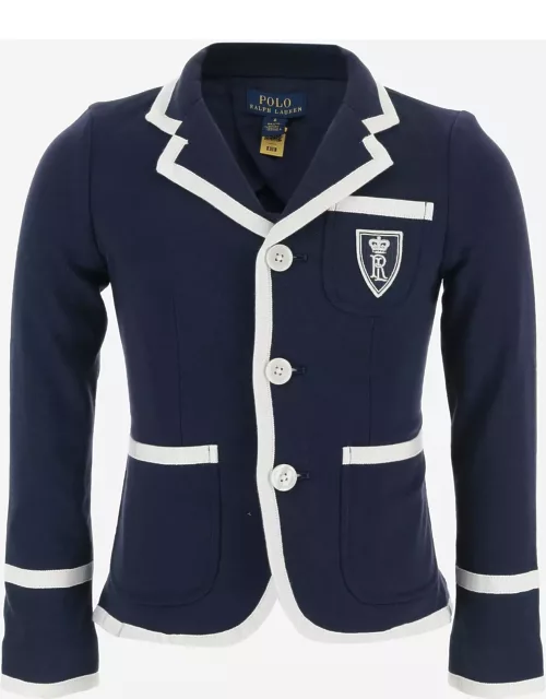 Polo Ralph Lauren Single-breasted Cotton Jacket With Logo