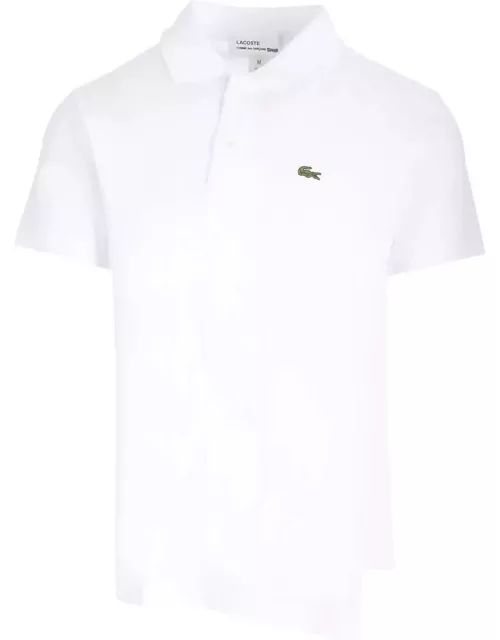 Comme des Garçons X Lacoste Asymmetric-hem Logo Patch Polo Shirt