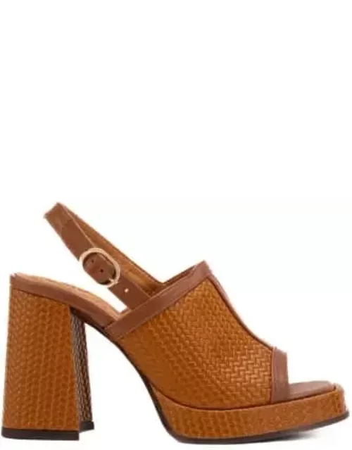 Chie Mihara Zimi Sandals In Woven Effect Leather
