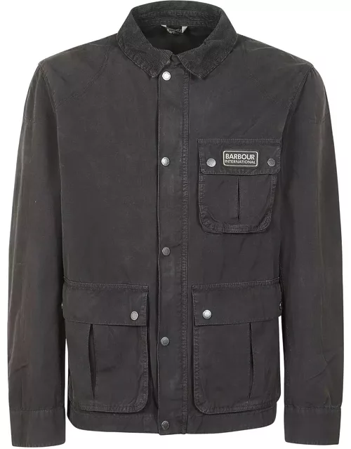 Barbour Logo Patch Zipped Jacket
