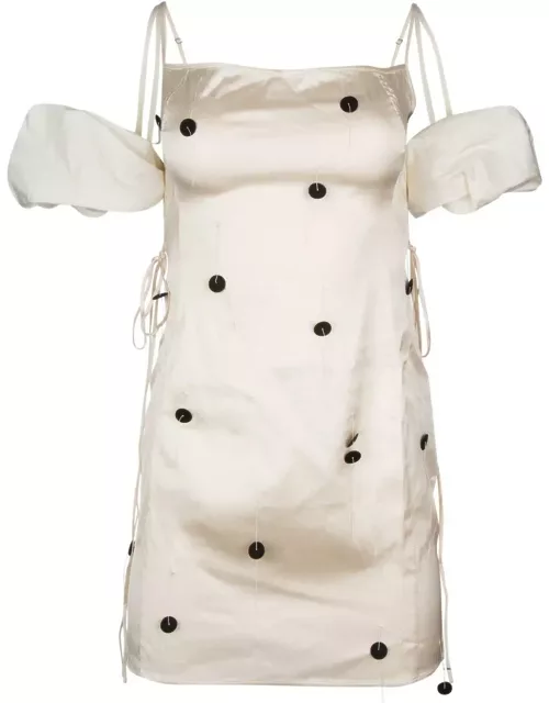 Jacquemus Puffed Sleeve Mini Dres