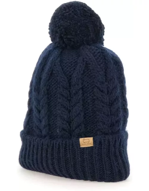 Woolrich cable Pom Pom Beanie Wool And Alpaca Cap