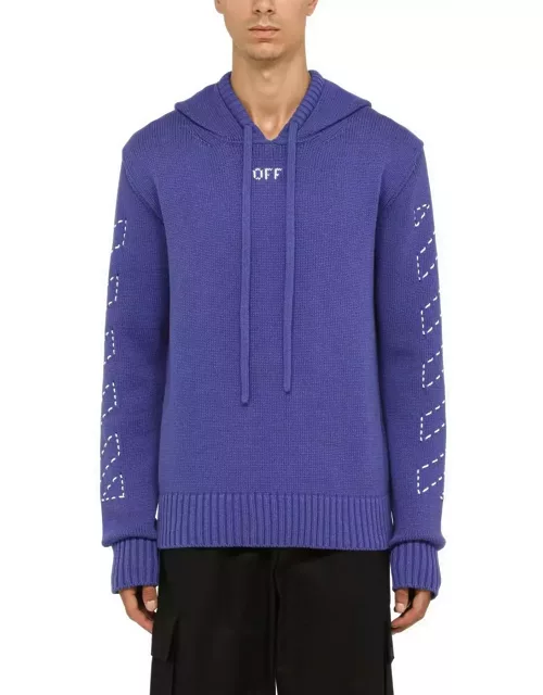 Off-White Arrows Blue Knitted Hoodie