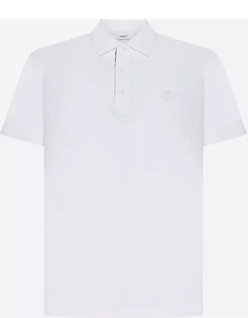 Burberry Eddie Tb White Polo Shirt