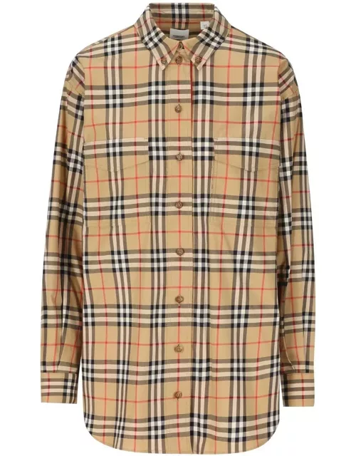 Burberry Checked Buttoned Shirt