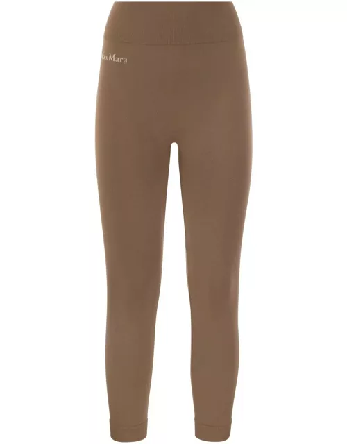 'S Max Mara Logo Lettering Printed Stretched Legging