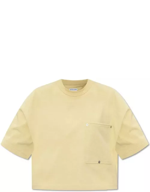 Bottega Veneta Pocket Detailed Cropped T-shirt