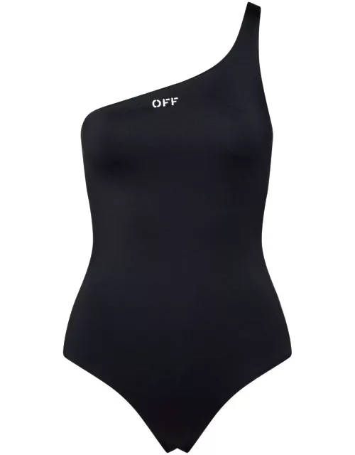 Off-White Logo Printed High-cut Swimsuit