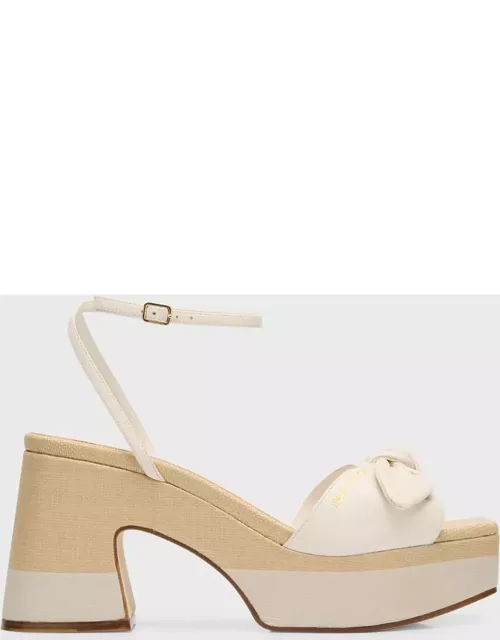 Ricia Knotted Bow Platform Sandal