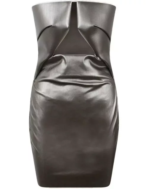 Rick Owens Prong Cut-out Front Strapless Mini Dres